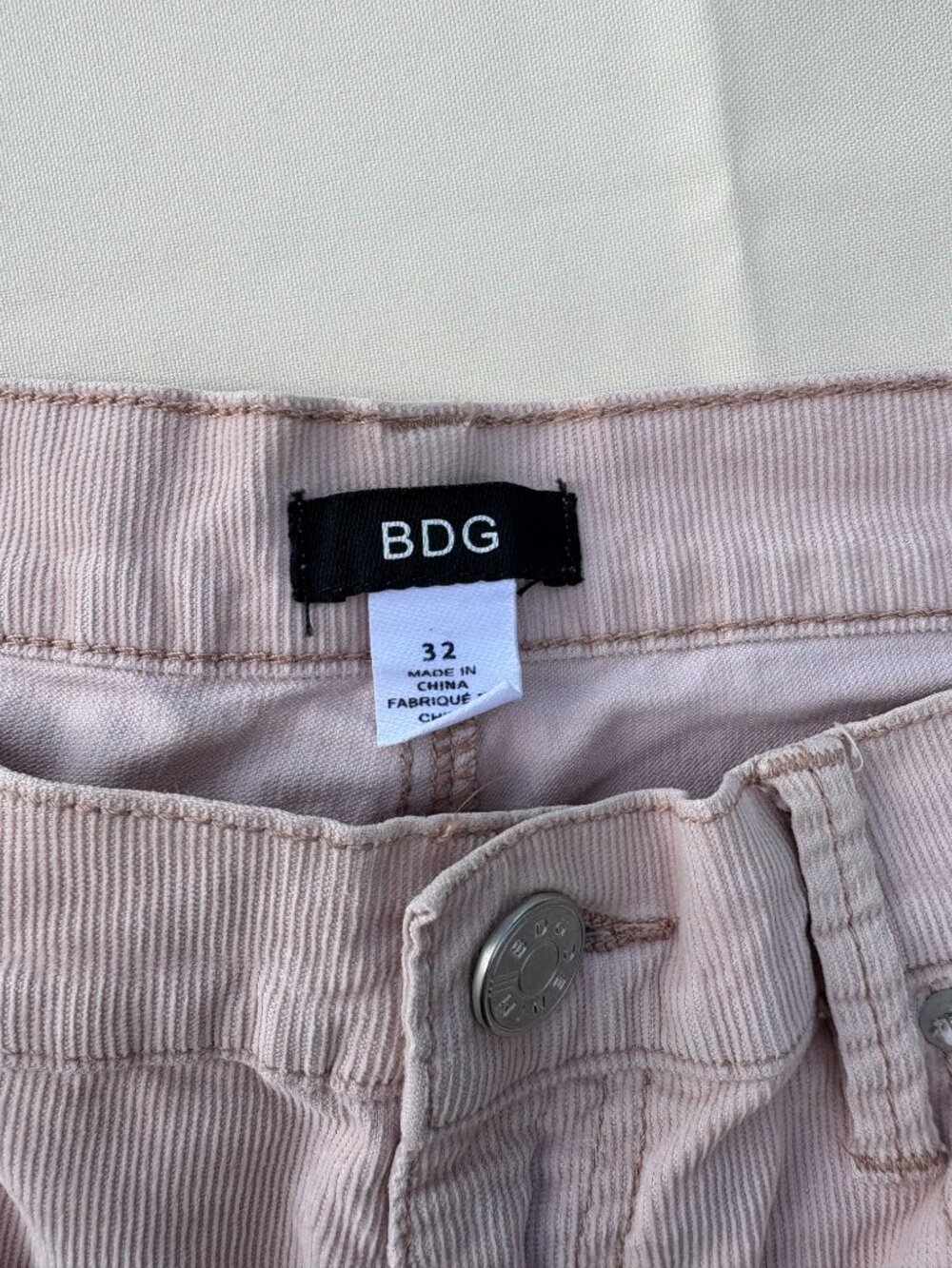 Pale Pink Corduroy Pants - Picture 3 of 4